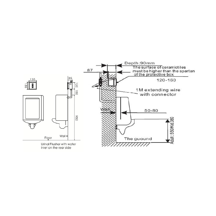 RENE502DAB RENE 502DAB 4分入牆式小便斗沖水自動感應 (DC)_ri.png